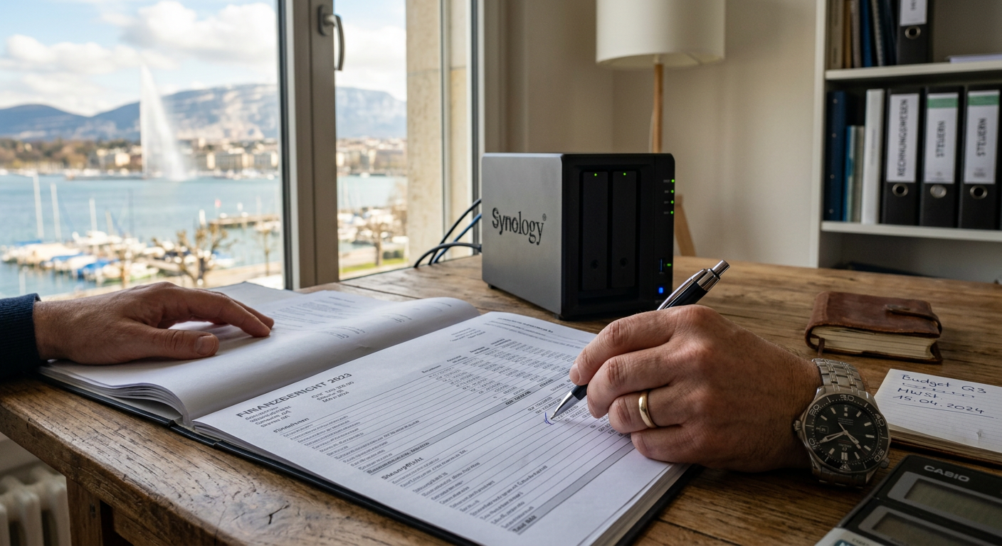 Fiduciaire suisse évaluant le coût d'une solution IA sur site pour la gestion documentaire