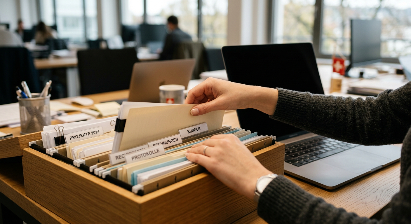 Classement pratique de documents comptables dans une fiduciaire en Suisse romande